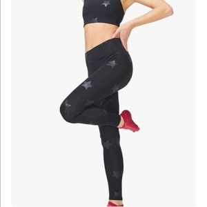 Terez black on black star Leggings Medium